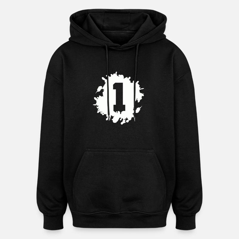 1 goutte - Sweat à capuche oversize unisexe - noir