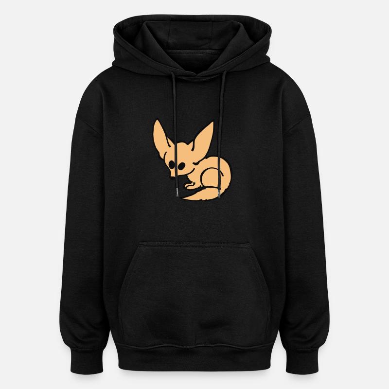 Fennec - Sweat à capuche oversize unisexe - noir