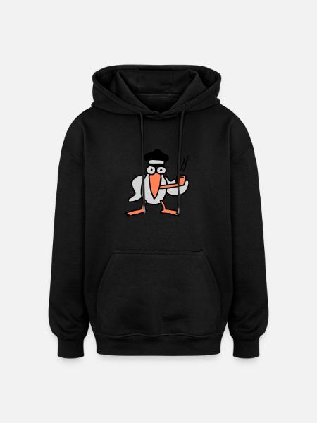 kapitaen_moewe - Oversized Unisex Hoodie - black
