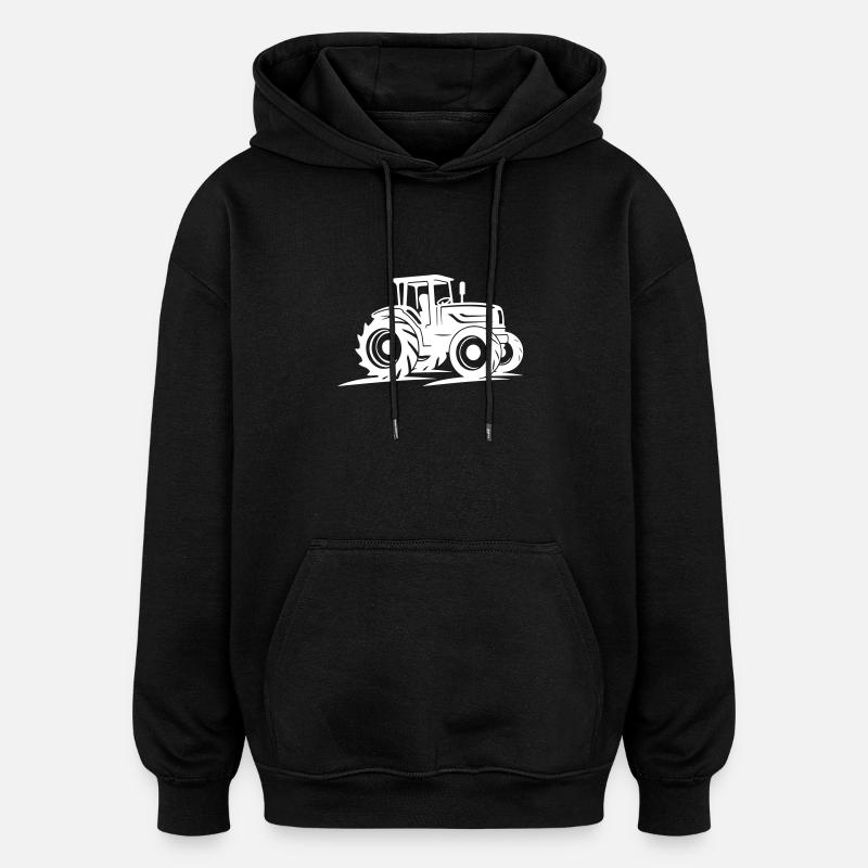 Traktor Symbol - Oversized Unisex Hoodie - Schwarz