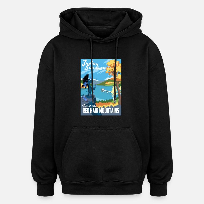 Indian Summer - Oversized Unisex Hoodie - Schwarz