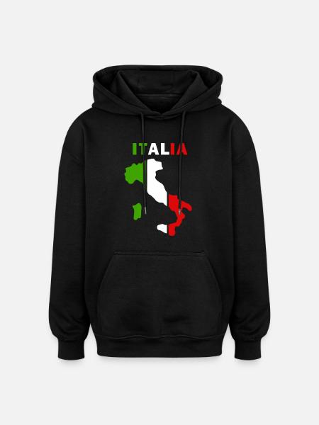 italia - Oversized Unisex Hoodie - Schwarz