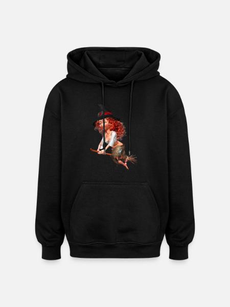Little Witch - Oversized Unisex Hoodie - Schwarz