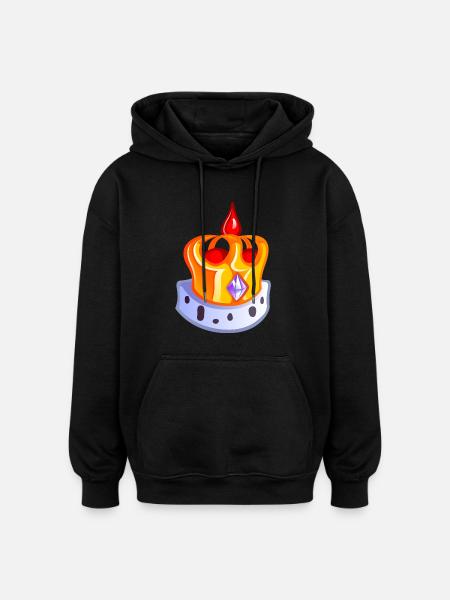 couronne de roi.png - Sweat à capuche oversize unisexe - noir