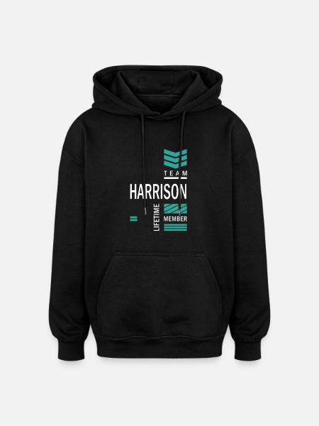 Harrison - Oversized Unisex Hoodie - black
