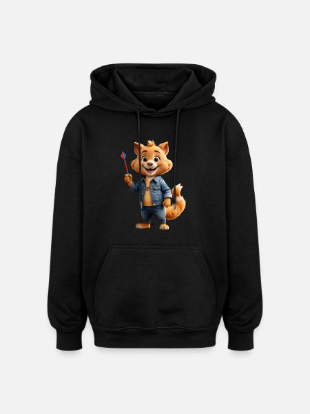 Cute animal - Oversized Unisex Hoodie - Schwarz