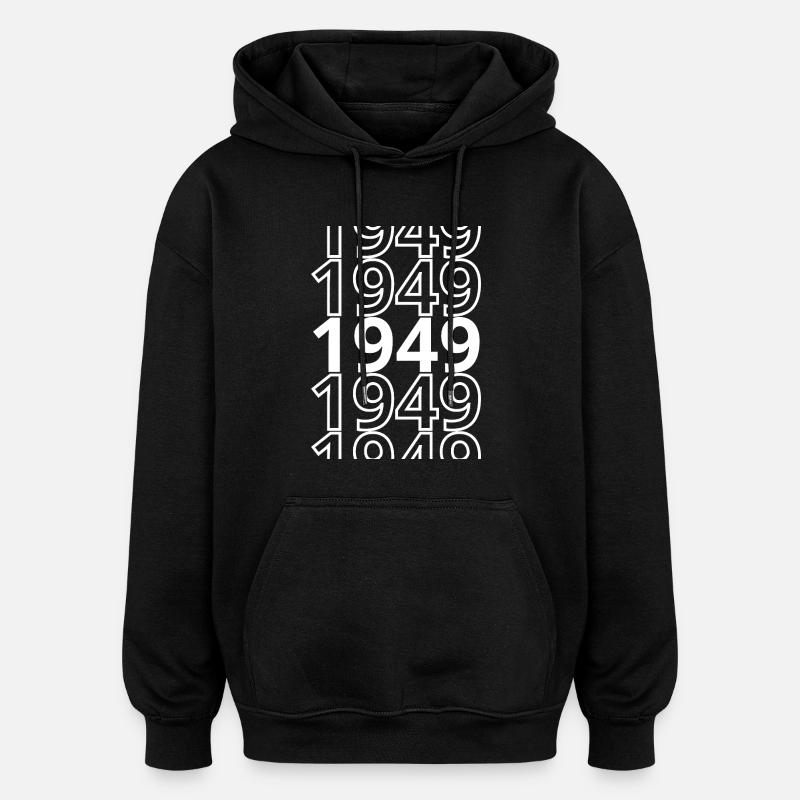 1949 1949 1949 - Sweat à capuche oversize unisexe - noir
