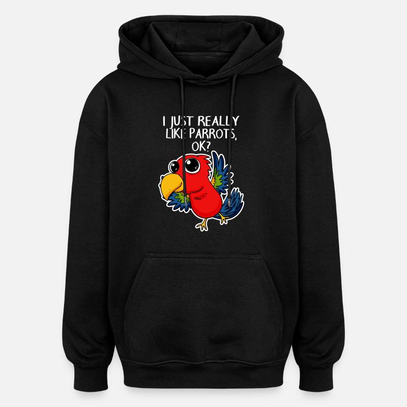 Papagei - Sweat à capuche oversize unisexe - noir