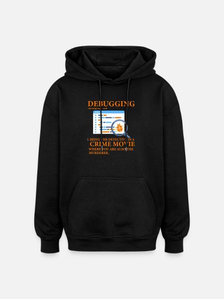 Debugging - Oversized Unisex Hoodie - black