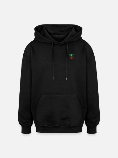 Fresa - Sudadera con capucha oversize unisex - negro