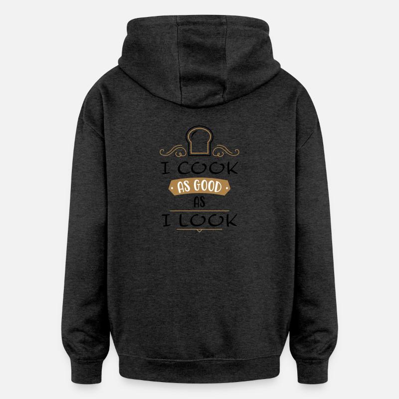 Chef amateur - Sweat à capuche oversize unisexe - charbon