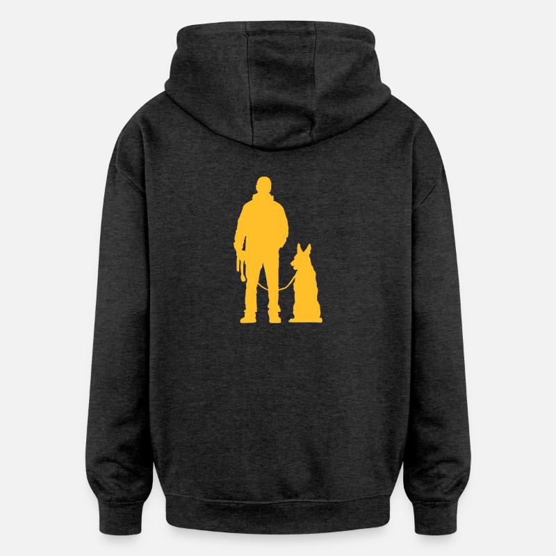Gemeinsam unterwegs mit Hund - Oversized Unisex Hoodie - Anthrazit