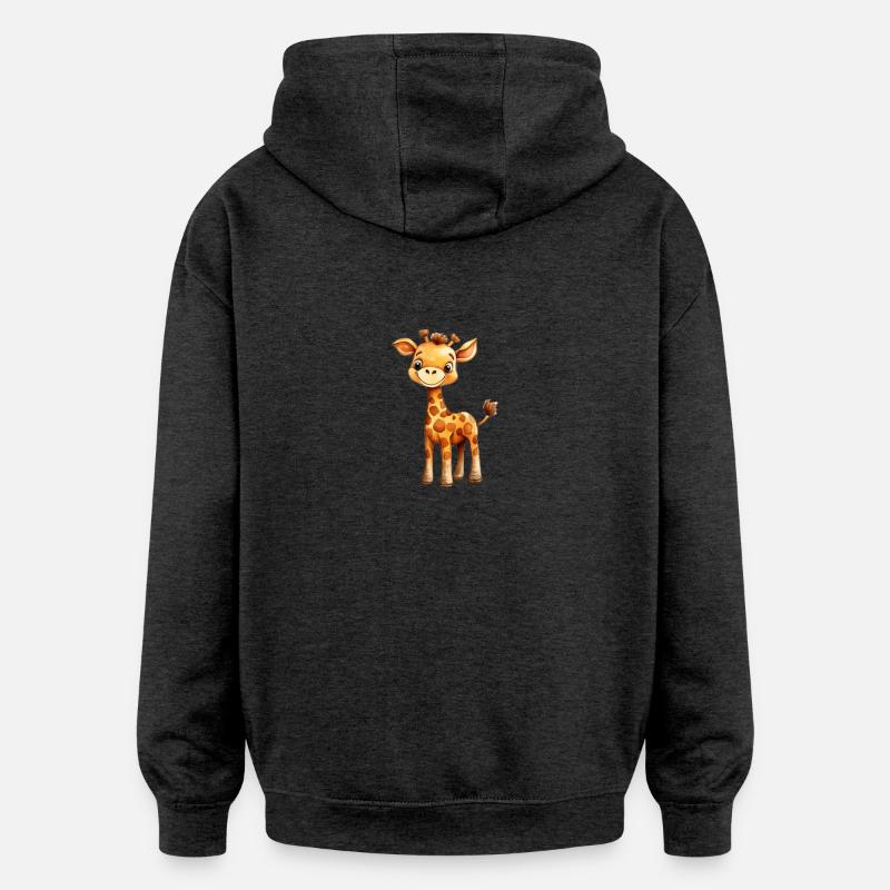 Girafe I Classe Girafe - Sweat à capuche oversize unisexe - charbon
