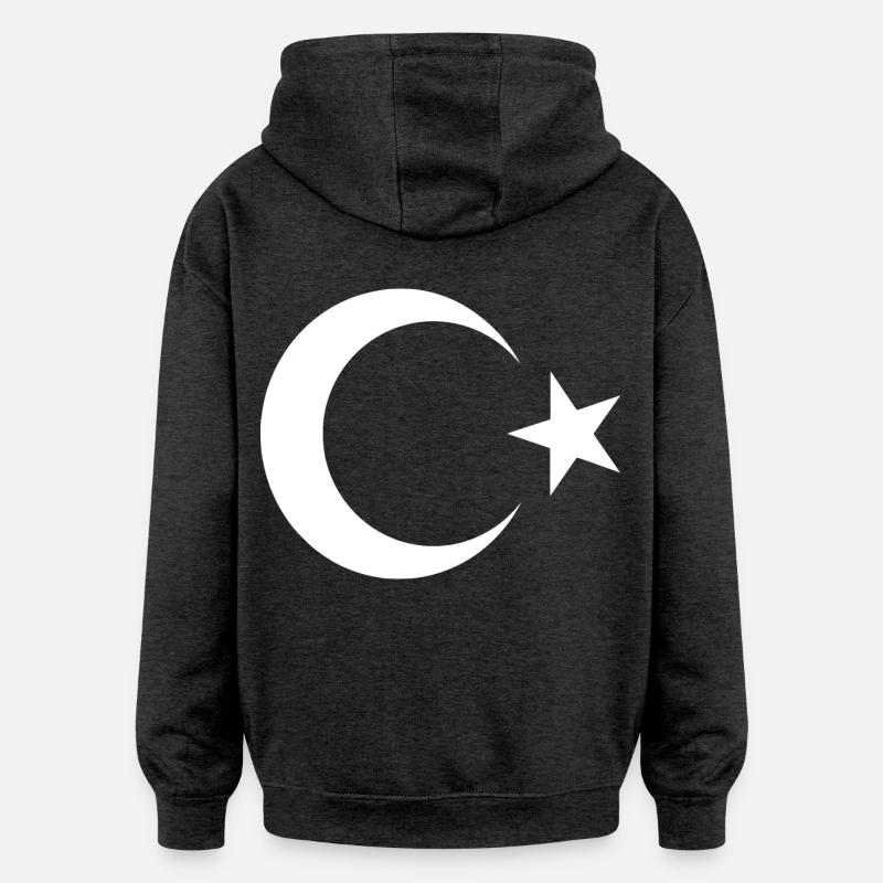 Turquie - Sweat à capuche oversize unisexe - charbon