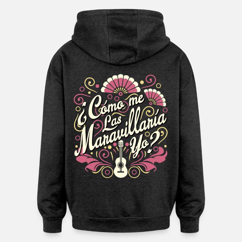 Comme je m’émerveillerais - Sweat à capuche oversize unisexe - charbon