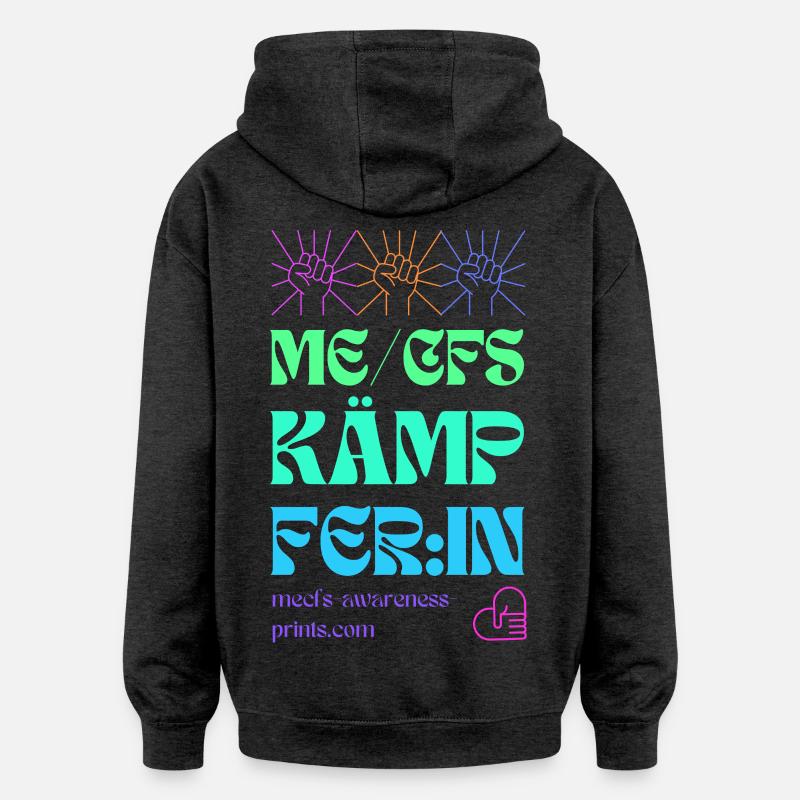ME/CFS FIGHTER II 💪 - Sweat à capuche oversize unisexe - charbon