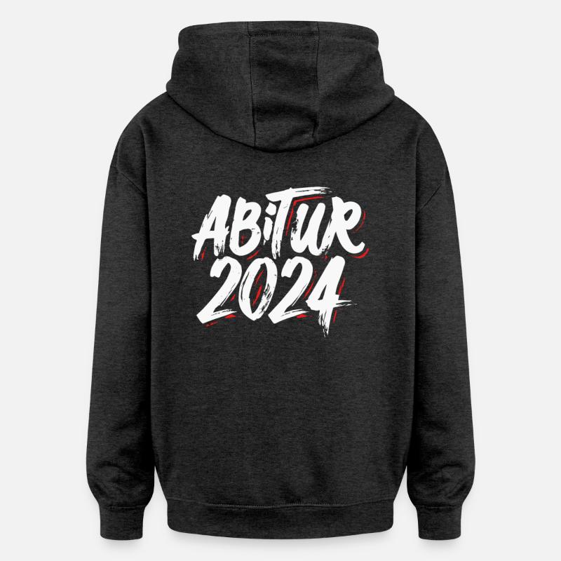 Abitur 2024 Abi Studium Abschlussklasse - Oversized Unisex Hoodie - Anthrazit