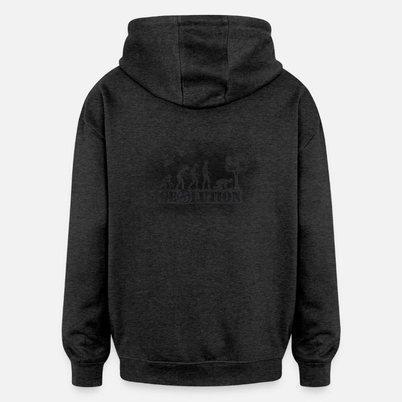 Geolution-dark-grunge - Sweat à capuche oversize unisexe - charbon