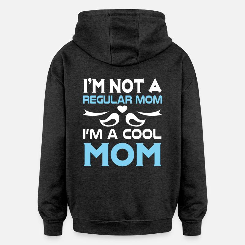 Maman cool - Sweat à capuche oversize unisexe - charbon