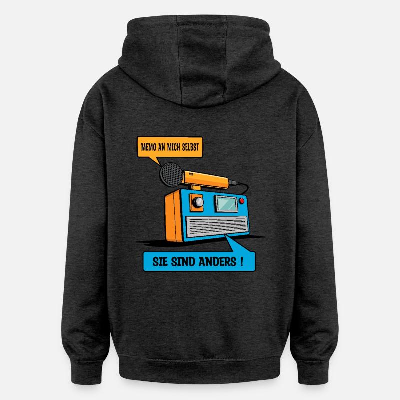 Sie sind anders ! - Oversized Unisex Hoodie - Anthrazit