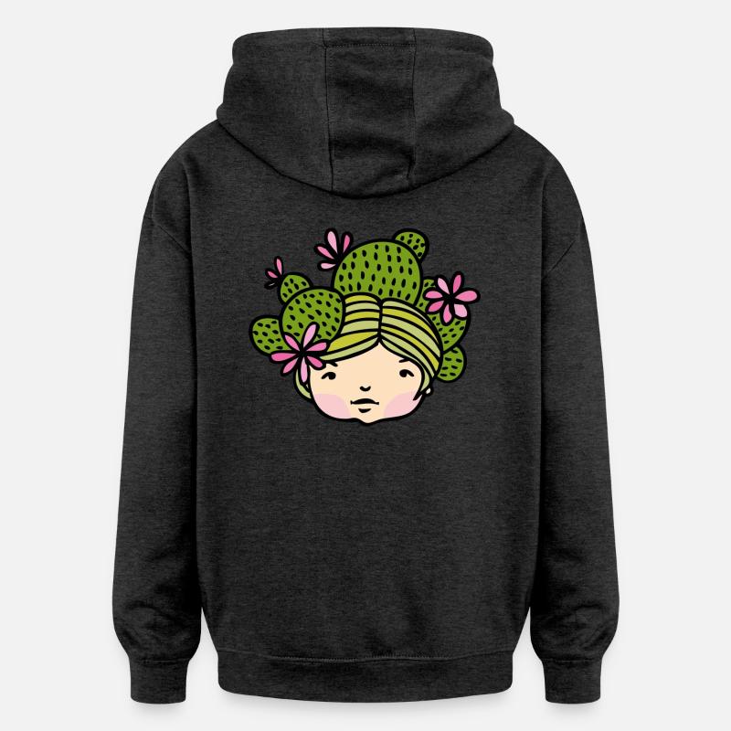 cactées - Sweat à capuche oversize unisexe - charbon