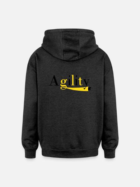 Agility tunnel - Oversized Unisex Hoodie - charcoal grey