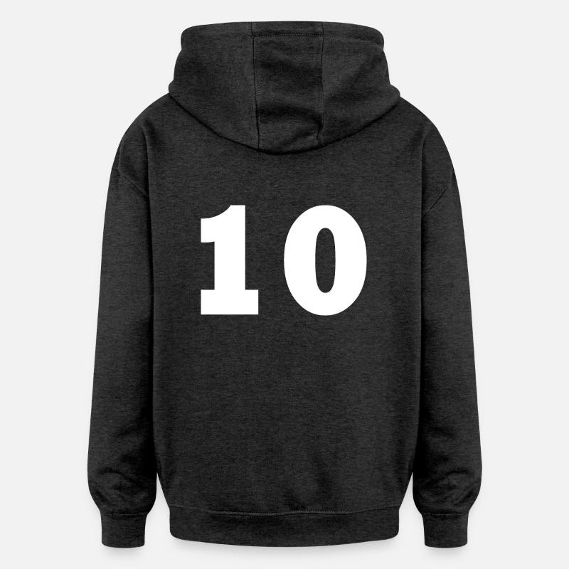 10 - Sweat à capuche oversize unisexe - charbon
