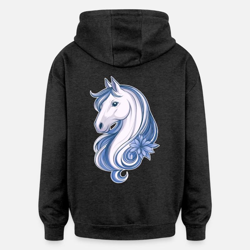 Cheval mignon - Sweat à capuche oversize unisexe - charbon
