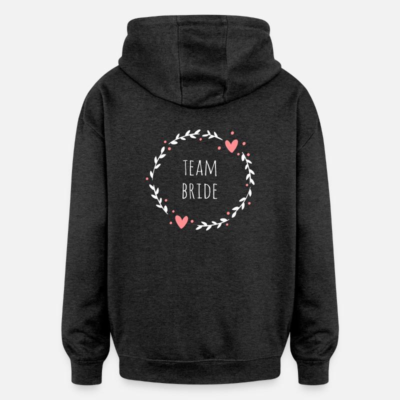 Team Bride | JGA - Sweat à capuche oversize unisexe - charbon