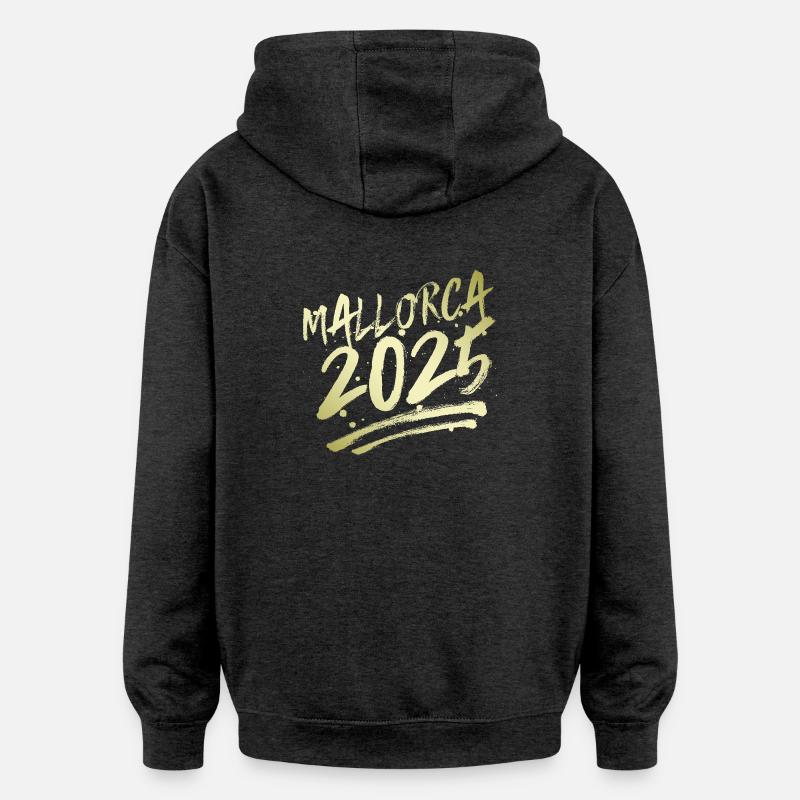 Majorque 2025 - Sweat à capuche oversize unisexe - charbon