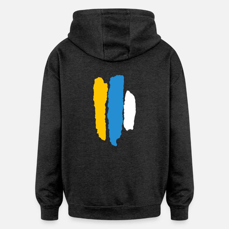 drapeau Canaria - Sweat à capuche oversize unisexe - charbon