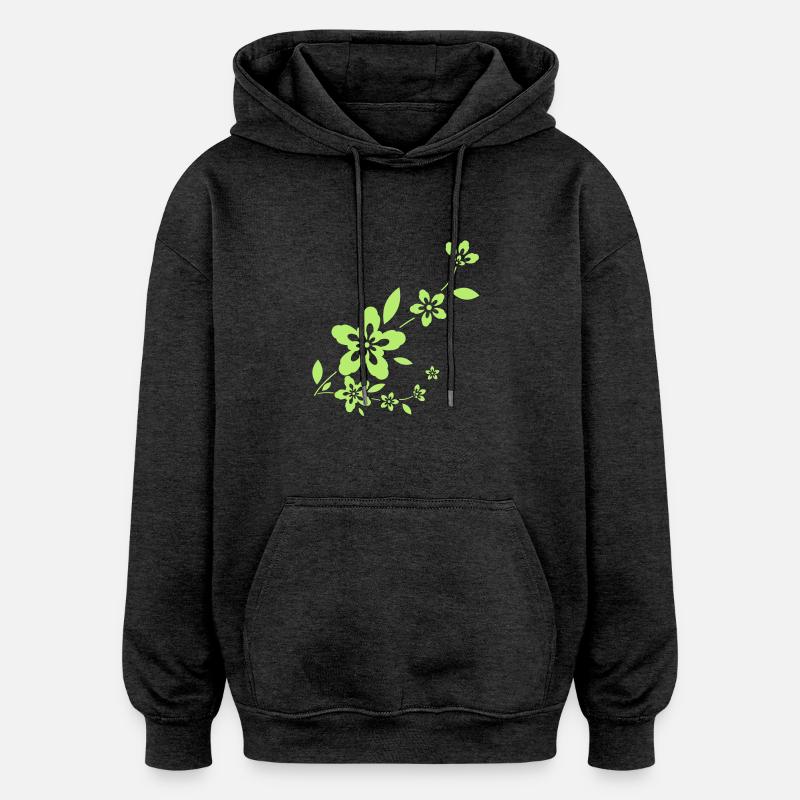 Blume - Oversized Unisex Hoodie - Anthrazit