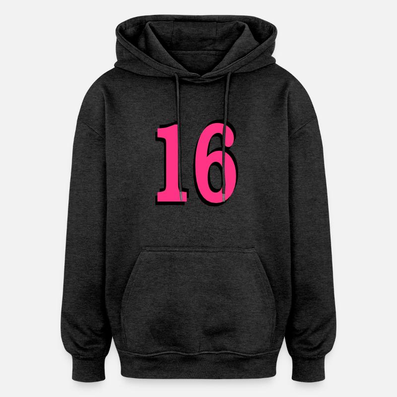 16ème Anniversaire - Sweat à capuche oversize unisexe - charbon
