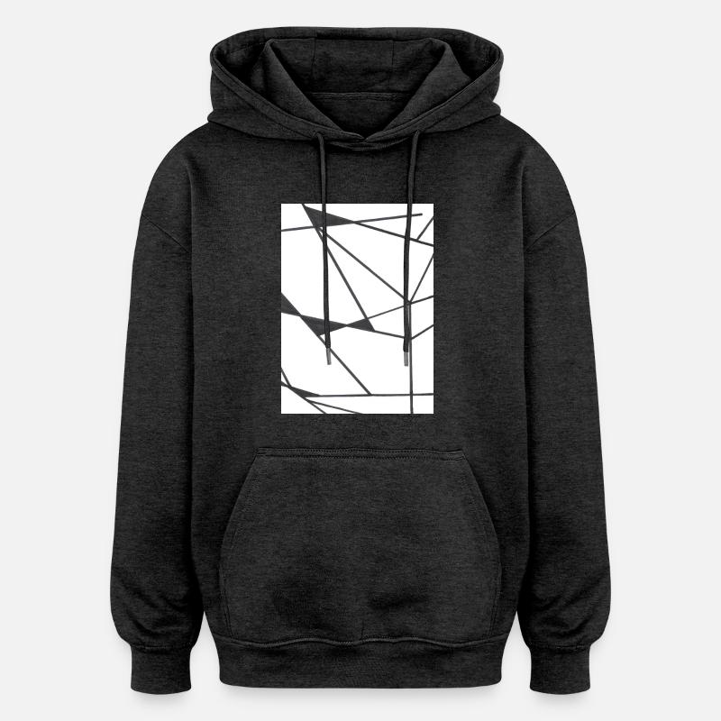 Dit - Sweat à capuche oversize unisexe - charbon