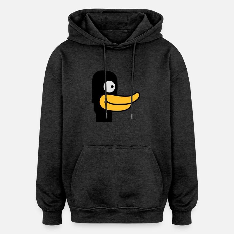 Duck Face - Sweat à capuche oversize unisexe - charbon