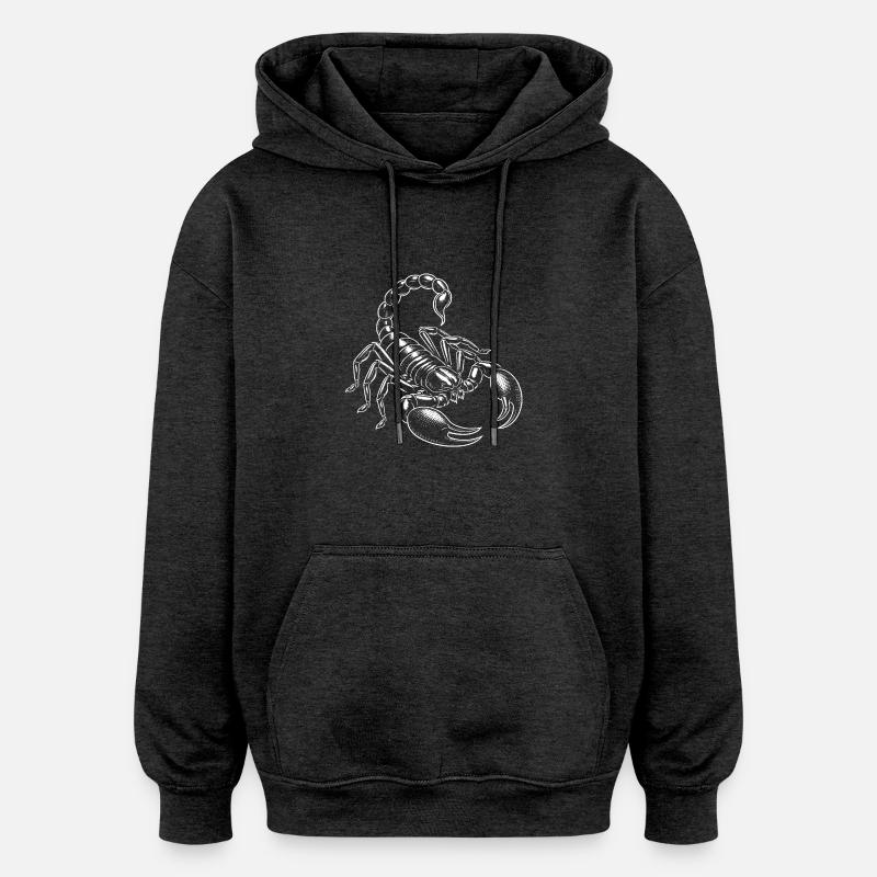 Scorpion - Sweat à capuche oversize unisexe - charbon