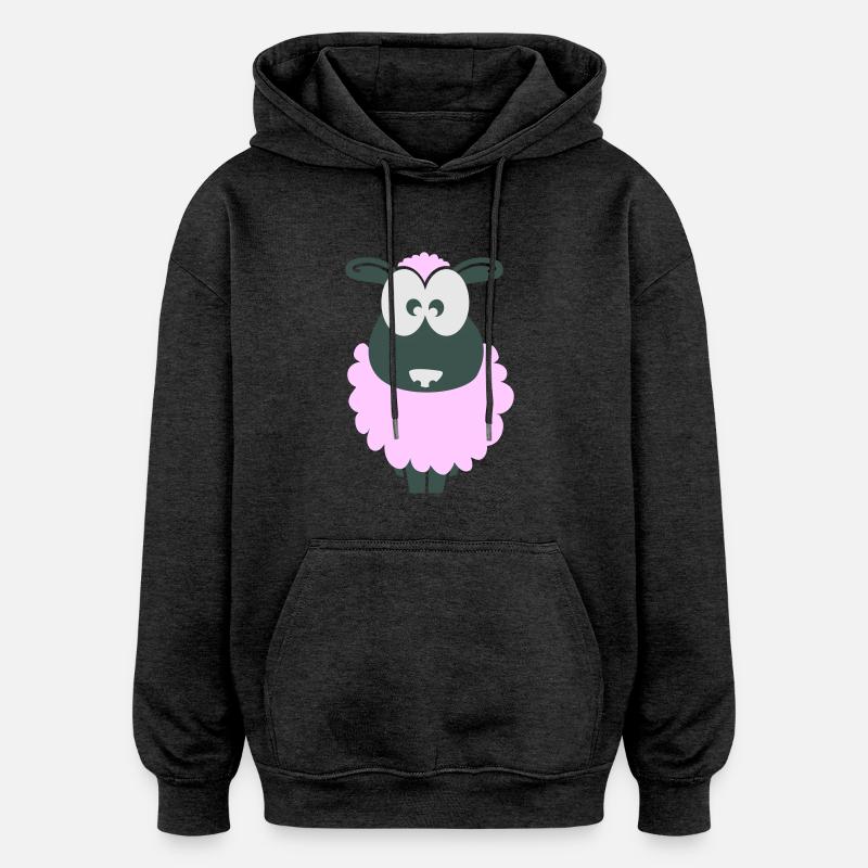 little sheep - Sweat à capuche oversize unisexe - charbon