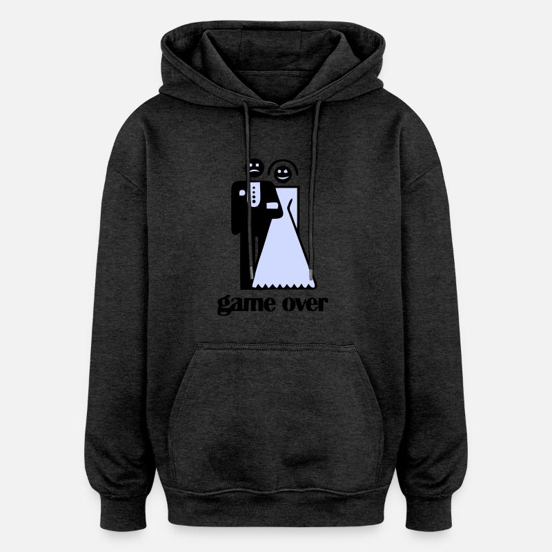 Jeu de mariage plus - Sweat à capuche oversize unisexe - charbon