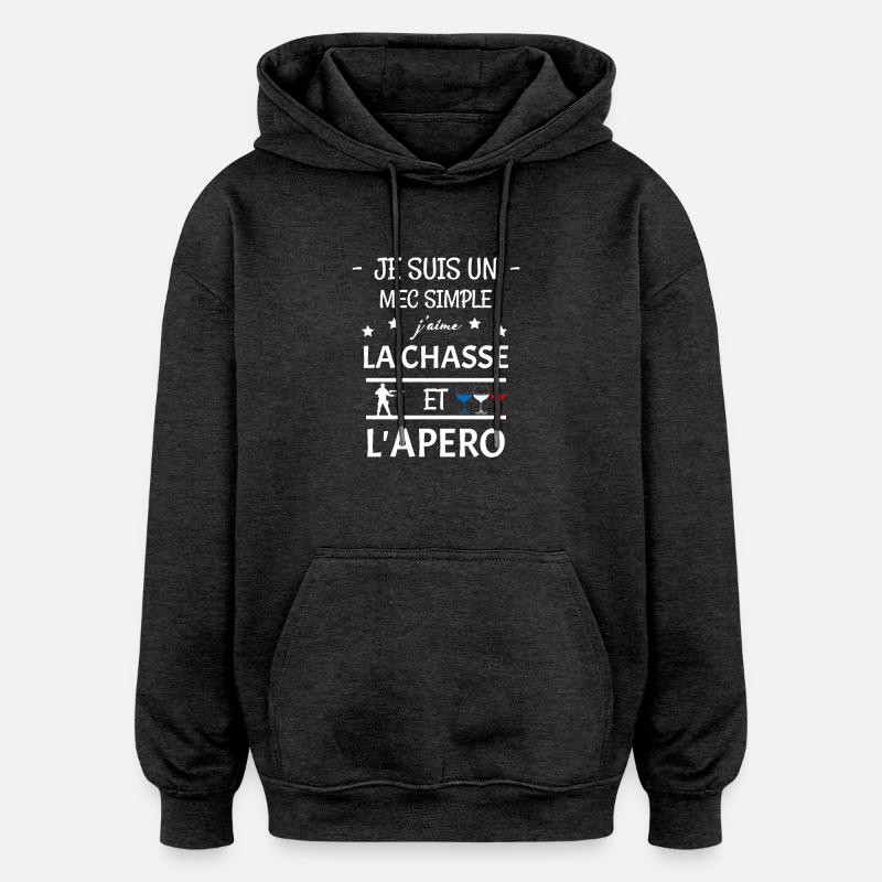 Jagd - Oversized Unisex Hoodie - Anthrazit