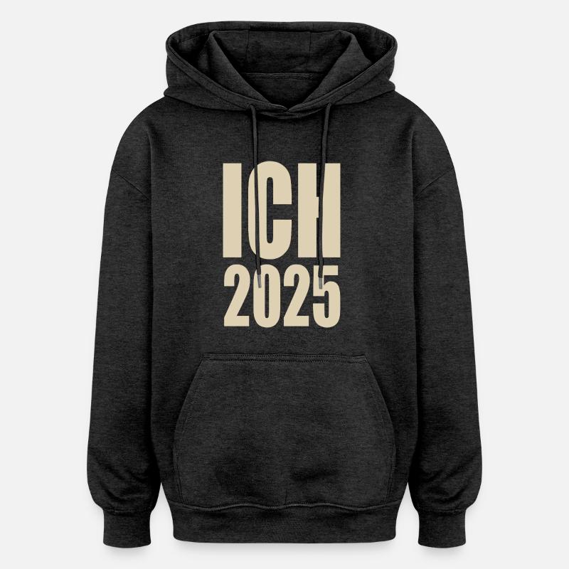 Moi 2025 - Sweat à capuche oversize unisexe - charbon