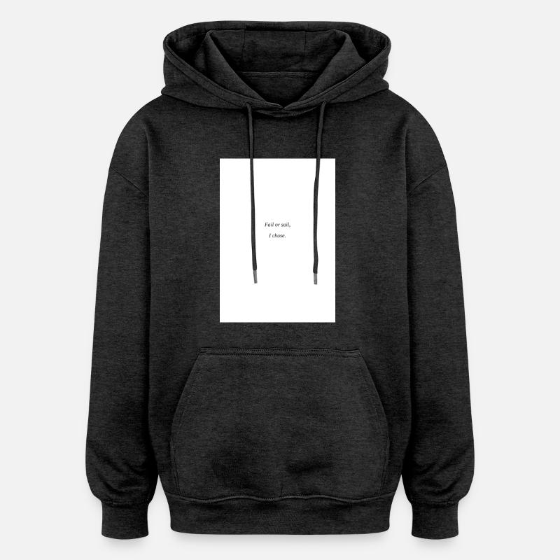 La vie de navigation - Sweat à capuche oversize unisexe - charbon