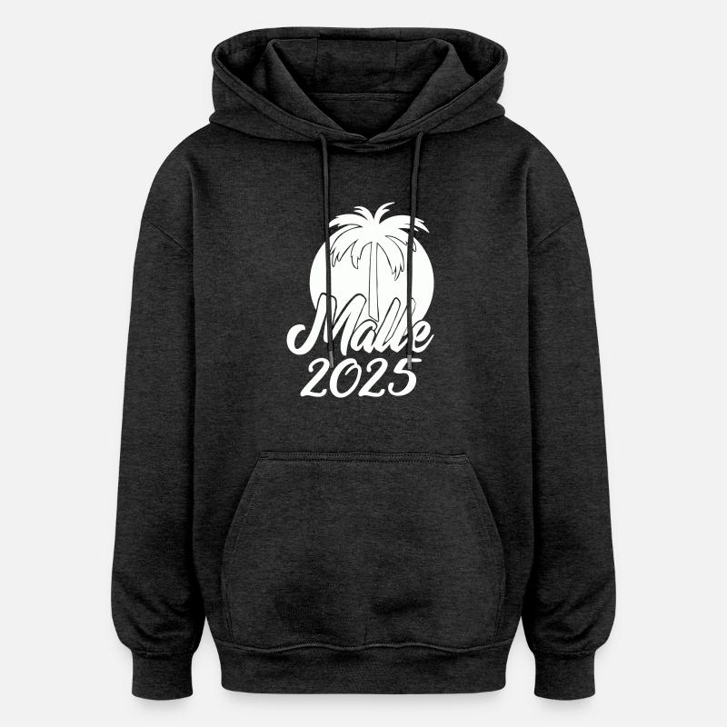 MALLE 2025 - Sweat à capuche oversize unisexe - charbon