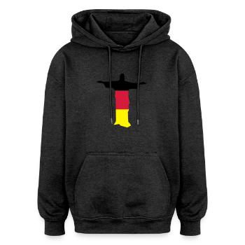 Jesus Rio dreifarbig - Oversized Unisex Hoodie - Anthrazit - Vorne - Noah (186cm)