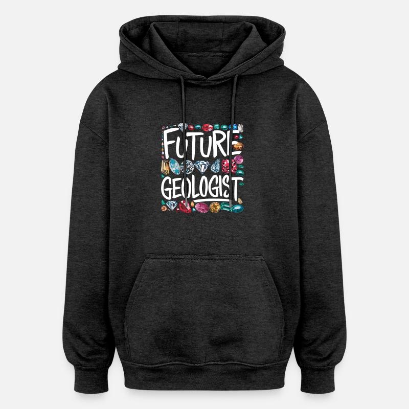 Carrière de futur géologue - Sweat à capuche oversize unisexe - charbon