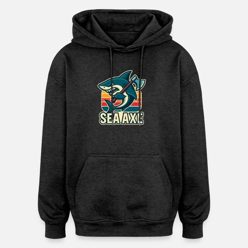 Haifisch-Seeaxt-Design - Oversized Unisex Hoodie - Anthrazit