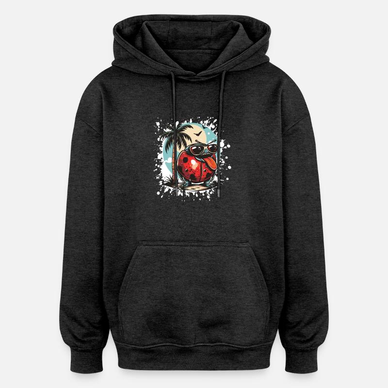 Vacances d’été Ladybug - Sweat à capuche oversize unisexe - charbon
