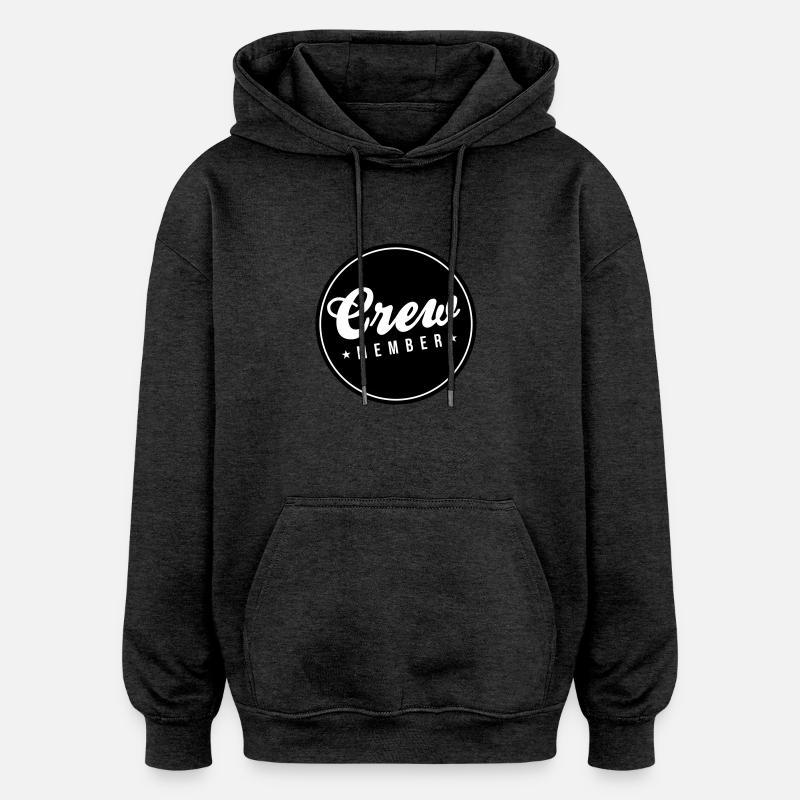 Membre d’équipage - Sweat à capuche oversize unisexe - charbon