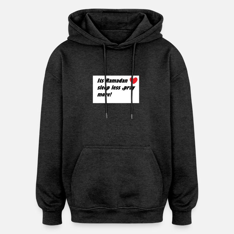 ramadan customized items - Oversized Unisex Hoodie - charcoal grey
