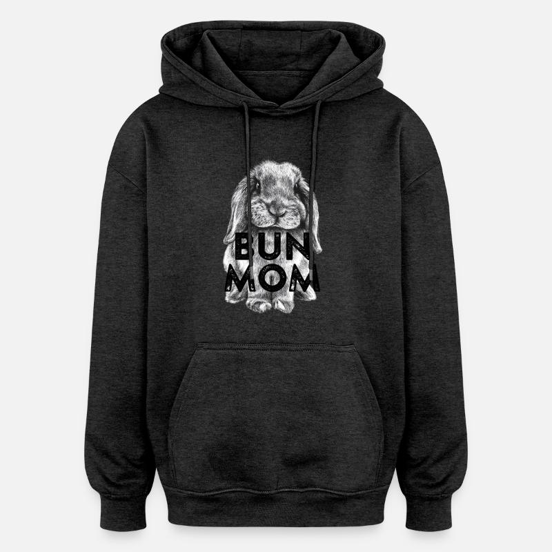 Buddy Bunmom - Sweat à capuche oversize unisexe - charbon