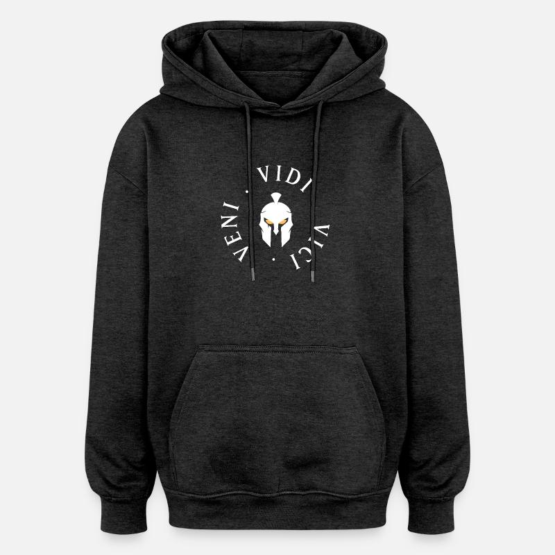 Logo - Veni Vidi Vici - Sweat à capuche oversize unisexe - charbon